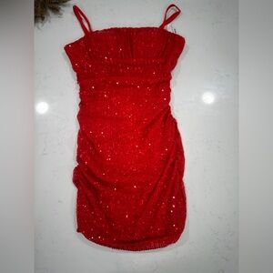 Bold Red Strapless Dress